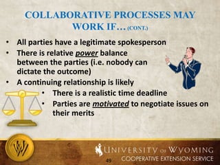 Will collaborative conflict resolution work?YesNo