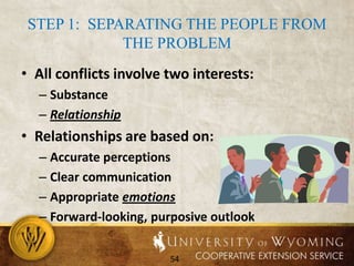 There is relative power balance between the parties (i.e. nobody can dictate the outcome)