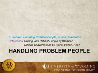 Do use only “I” statements, not “you” statements