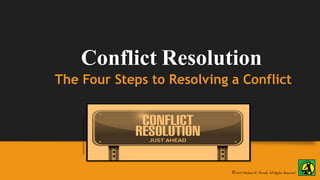 Conflict Resolution
The Four Steps to Resolving a Conflict
 