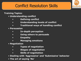 List of extracted synonyms of conflict resolution tactics