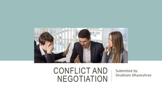 CONFLICT AND
NEGOTIATION
Submitted by:
Shubham Dhaneshree
 