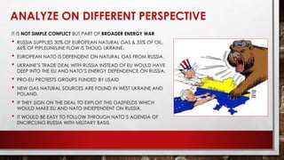 POTENTIAL POSITIVE CHANGES
• WEST UKRAINE’S ASSOCIATION TO THE EU /NATO
• EAST UKRAINE’S ASSOCIATION TO THE EUASEC / RUSSI...