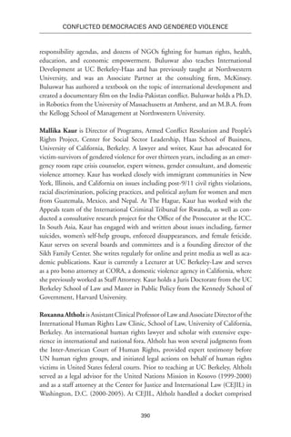 Conflicted Democracies and Gendered Violence: The Right to Heal