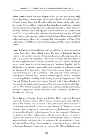 Conflicted Democracies and Gendered Violence: The Right to Heal