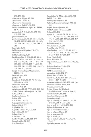 Conflicted Democracies and Gendered Violence: The Right to Heal