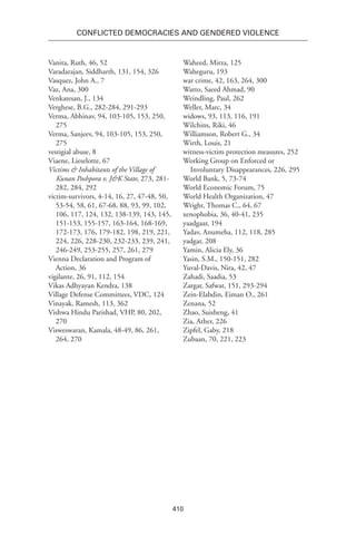 Conflicted Democracies and Gendered Violence: The Right to Heal