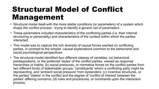 Conflict Management - Theory and methods | PPTX