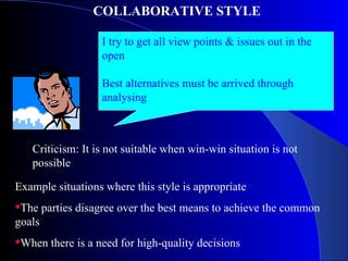 Collaborative Style Examples Conflict Management | PPT