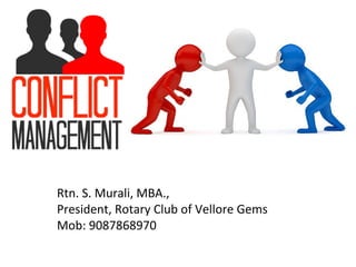 Rtn. S. Murali, MBA.,
President, Rotary Club of Vellore Gems
Mob: 9087868970
 