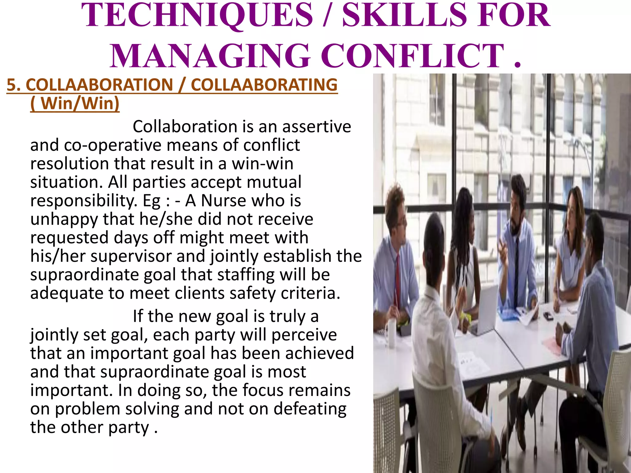 Conflict management in Nursing | PPTX