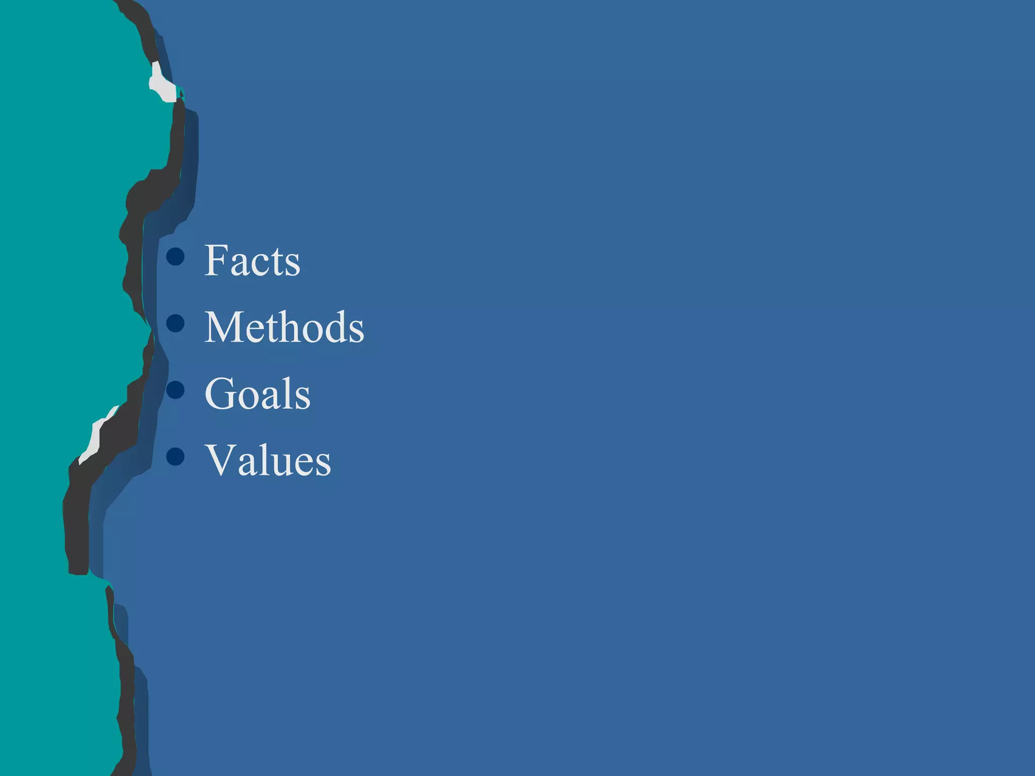 Facts Methods Goals Values 