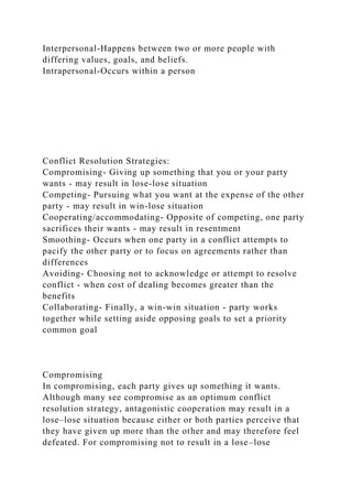 Conflict Management and Negotiation- Ch.21Brenna Lynch, Eliz.docx