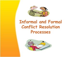 Informal and Formal
Conflict Resolution
Processes
 
