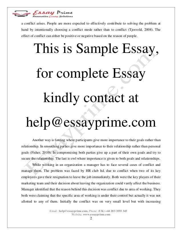 introduction for conflict essay