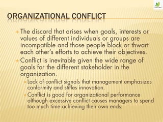 ORGANIZATIONAL CONFLICT




 