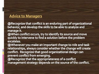 Advice to Managers