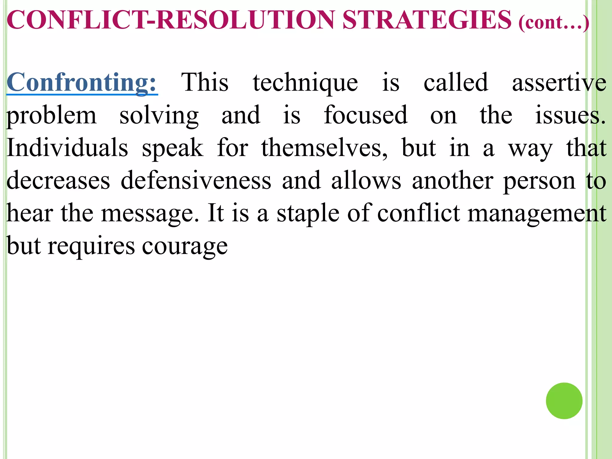 CONFLICT MANAGEMENT#NURSING MANAGEMENT | PPTX