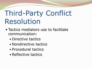 Resolution Tactics Conflict Management & Organizational Change | PPTX