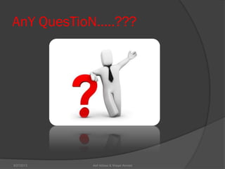 AnY QuesTioN…..???
Asif Abbasi & Waqar Ahmed9/27/2013
 