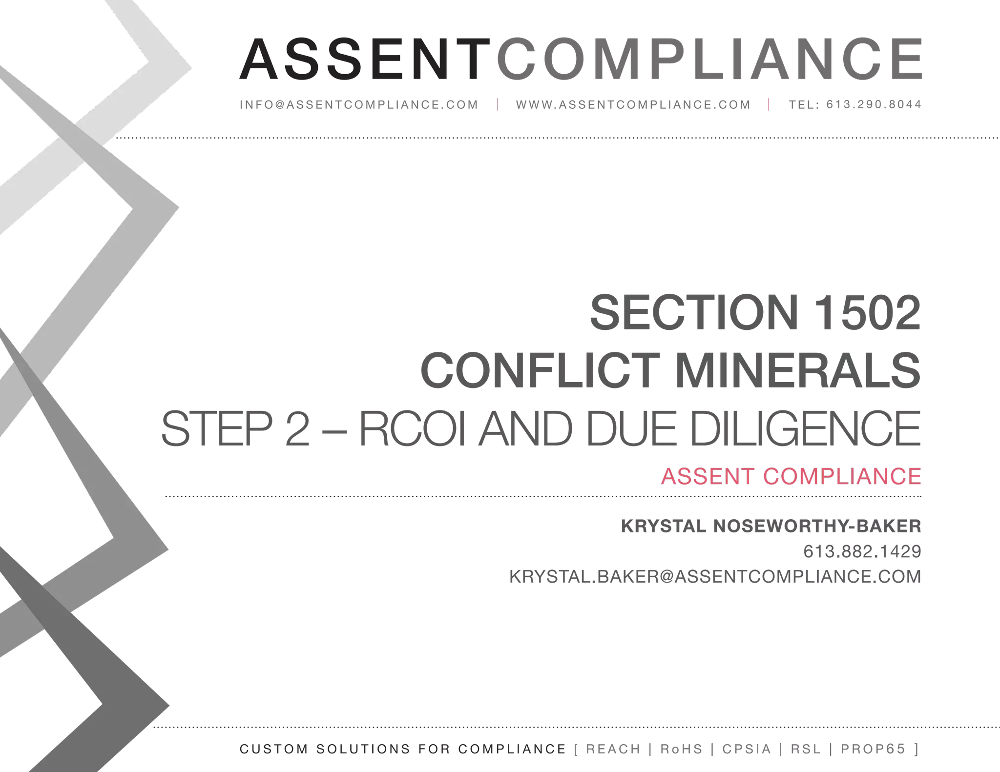 Conflict Mineral Due Diligence and Reasonable Country of Origin Inquiry
