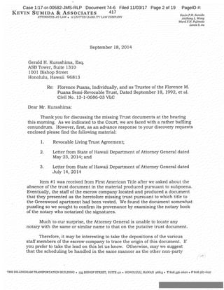 11/3/2017 Can One Attorney Sue The Chief And Defend Him At The Same Time?
http://www.civilbeat.org/2017/01/can-one-attorney-sue-the-chief-and-defend-him-at-the-same-time/ 8/10
/XZYQ _ROS] MZYMO]Y^ bJ^ _RO PJM_ _RJ_ J M]SXSYJV MZYaSM_SZY ZP ;Z`S^
:OJVZRJ bZ`VN LOYO¹_ _RO [VJSY_S·^ SY _RO 2SYYJY MJ^O CROd JV^Z bZ]]SON
_RJ_ JYd MZY¹NOY_SJV SYPZ]XJ_SZY _RO MRSOP ^RJ]ON bS_R 0]OSYO] MZ`VN SY _`]Y
LO `^ON _Z LZV^_O] RS^ J]Q`XOY_^ SY Z_RO] VJb^`S_^
1S_d J__Z]YOd^ JV^Z ]JS^ON JYZ_RO] MZYMO]Y 7Zb MZ`VN 0]OSYO]
^SX`V_JYOZ`^Vd J__JMU _RO MRSOP 