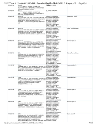 1
2
3
4
5
6
7
8
9
10
11
12
13
14
15
16
17
18
19
20
21
22
23
24
25
RALPH ROSENBERG COURT REPORTERS, INC.
Honolulu, Hawaii (808) 524-2090
21
just -- like I said, I wanted to cause discord within
his office.
Q. You said you wanted to get into his mind?
A. Yeah.
Q. That there was a rat in his office?
A. Yes. Yes.
Q. Who did you view as the rat?
A. I don't know.
Q. Okay.
A. Oh, I mean, I do know. But like I said, whether
he would have been able to figure out or not didn't
matter to me at the time. It's just to cause that
disruption in his brain.
Q. And who did you view as the rat?
A. Well, I knew who that was.
Q. Who was that?
A. Kathy Kealoha.
Q. And how many media outlets did you contact?
A. One.
Q. Okay. And did that contact with the media outlet
bear any fruit?
A. Yes, they got him one time coming in.
Q. And did you see --
A. Well, they got kind of a bad shot because he
had -- that's the day he snuck into the car and came in
Case 1:17-cr-00582-JMS-RLP Document 74-5 Filed 11/03/17 Page 22 of 53 PageID #:
384
 