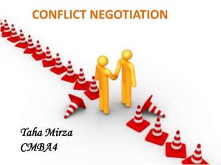 CONFLICT NEGOTIATION 
Taha Mirza 
CMBA4 
 