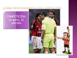 ¿CÓMO RESPONDEMOS A LOS CONFLICTOS?COMPETICIÓN:                       yo gano, tú pierdes