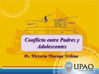 Conflicto entre Padres y
     Adolescentes
Ps. Victoria Tincopa Urbina
 