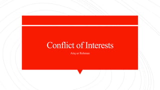 Conflict of Interests
Atiq ur Rehman
 