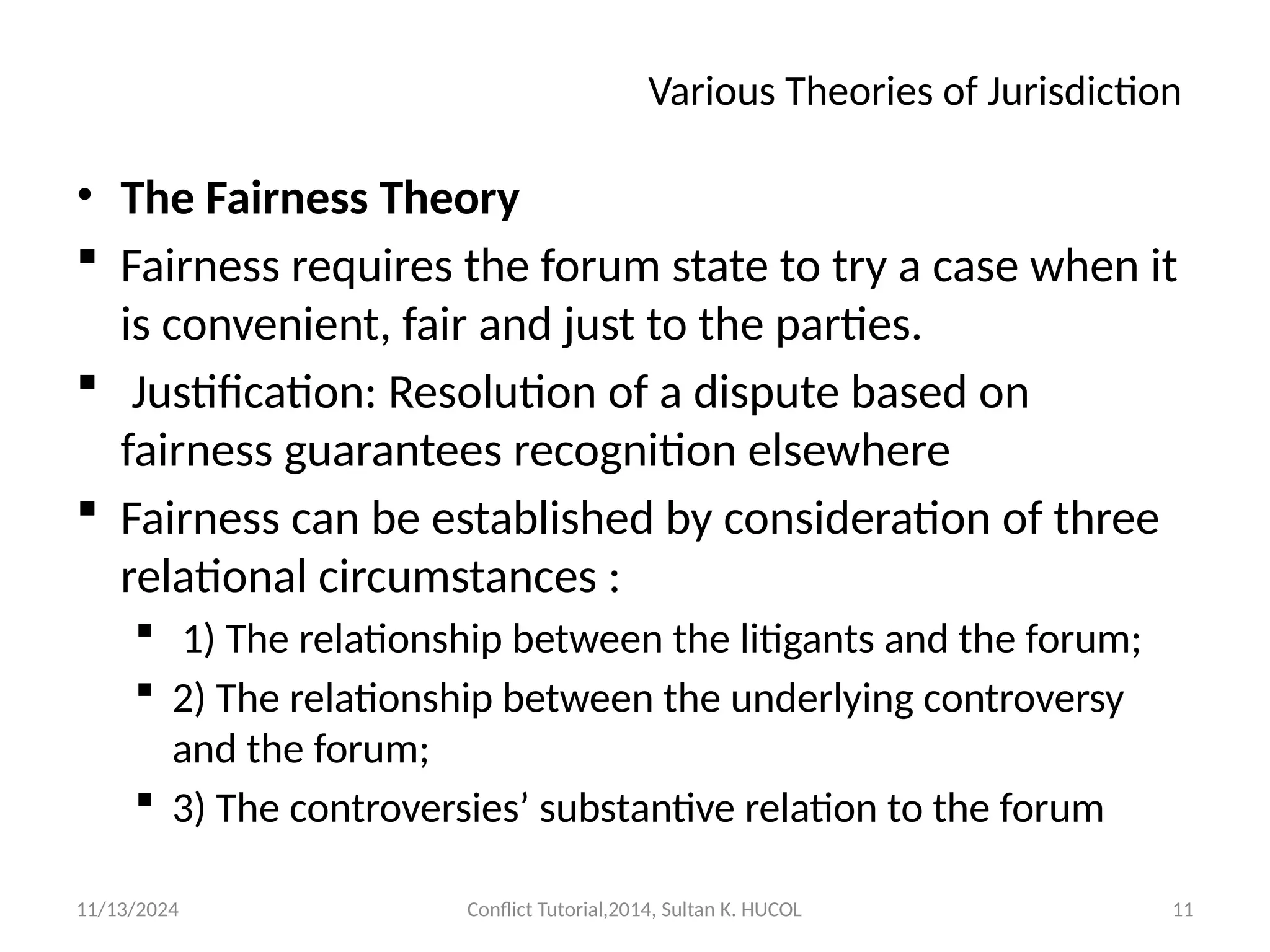 Disputing Fairness Conflict of Laws in Ethiopia -Lecture notes in ppt | PPTX