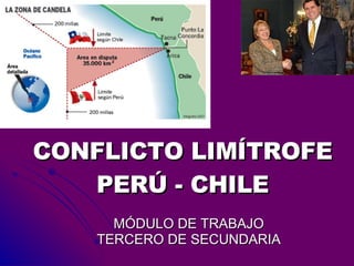 CONFLICTO LIMÍTROFE PERÚ - CHILE MÓDULO DE TRABAJO TERCERO DE SECUNDARIA 