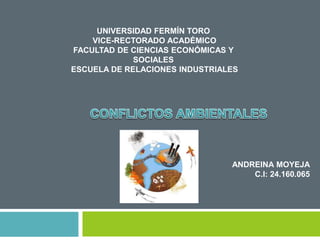 UNIVERSIDAD FERMÍN TORO
VICE-RECTORADO ACADÉMICO
FACULTAD DE CIENCIAS ECONÓMICAS Y
SOCIALES
ESCUELA DE RELACIONES INDUSTRIALES
ANDREINA MOYEJA
C.I: 24.160.065
 