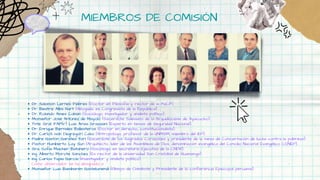 Dr. Salomón Lernes Febres (Doctor en Filosofía y rector de la PUCP).
Dr. Beatriz Alba Hart (Abogada, ex Congresista de la República).
Dr. Rolando Ames Cobián (Sociólogo, investigador y analista político)
Monseñor José Antúnez de Mayolo (Sacerdote Salesiano de la Arquidiócesis de Ayacucho).
Tnte. Gral. FAP(r) Luis Arias Grazziani (Experto en temas de Seguridad Nacional).
Dr. Enrique Bernales Ballesteros (Doctor en derecho, constitucionalista).
Dr. CarloS Iván Degregori Caso (Antropólogo, profesor de la UNMSM, miembro del IEP).
Padre Gastón Garatea Yori (Sacerdote de los Sagrados Corazones y presidente de la mesa de Concertación de lucha contra la pobreza).
Pastor Humberto Lay Sun (Arquitecto, líder de las Asambleas de Dios, denominación evangélica del Concilio Nacional Evangélico CONEP).
Sra. Sofía Macher Batanero (Socióloga, ex secretaria Ejecutiva de la CNDH).
Ing. Alberto Morote Sánchez (Ex rector de la Universidad San Cristóbal de Huamanga).
Ing. Carlos Tapia García (Investigador y analista político).
Monseñor Luis Bambarén Gastelumendi (Obispo de Chimbote y Presidente de la conferencia Episcopal peruama).
Como observador se ha designado a:
MIEMBROS DE COMISIÓN
 