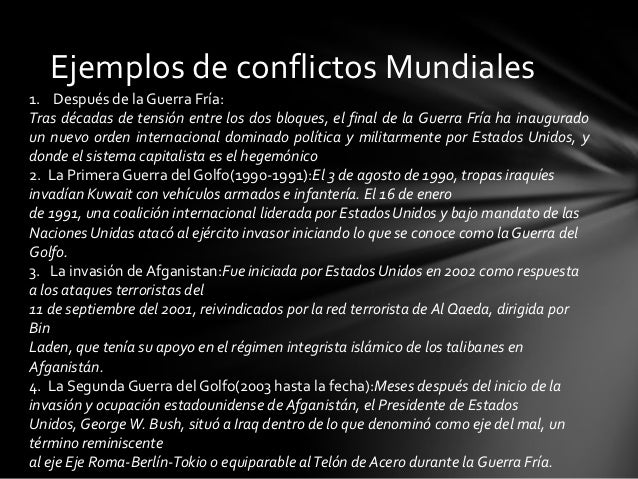 Conflictos mundiales