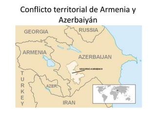 Conflicto territorial de Armenia y
            Azerbaiyán
 
