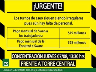 Subcontrato en Beuchef