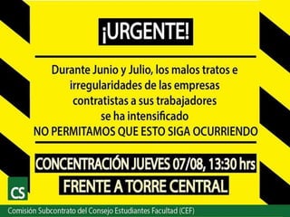 Subcontrato en Beuchef