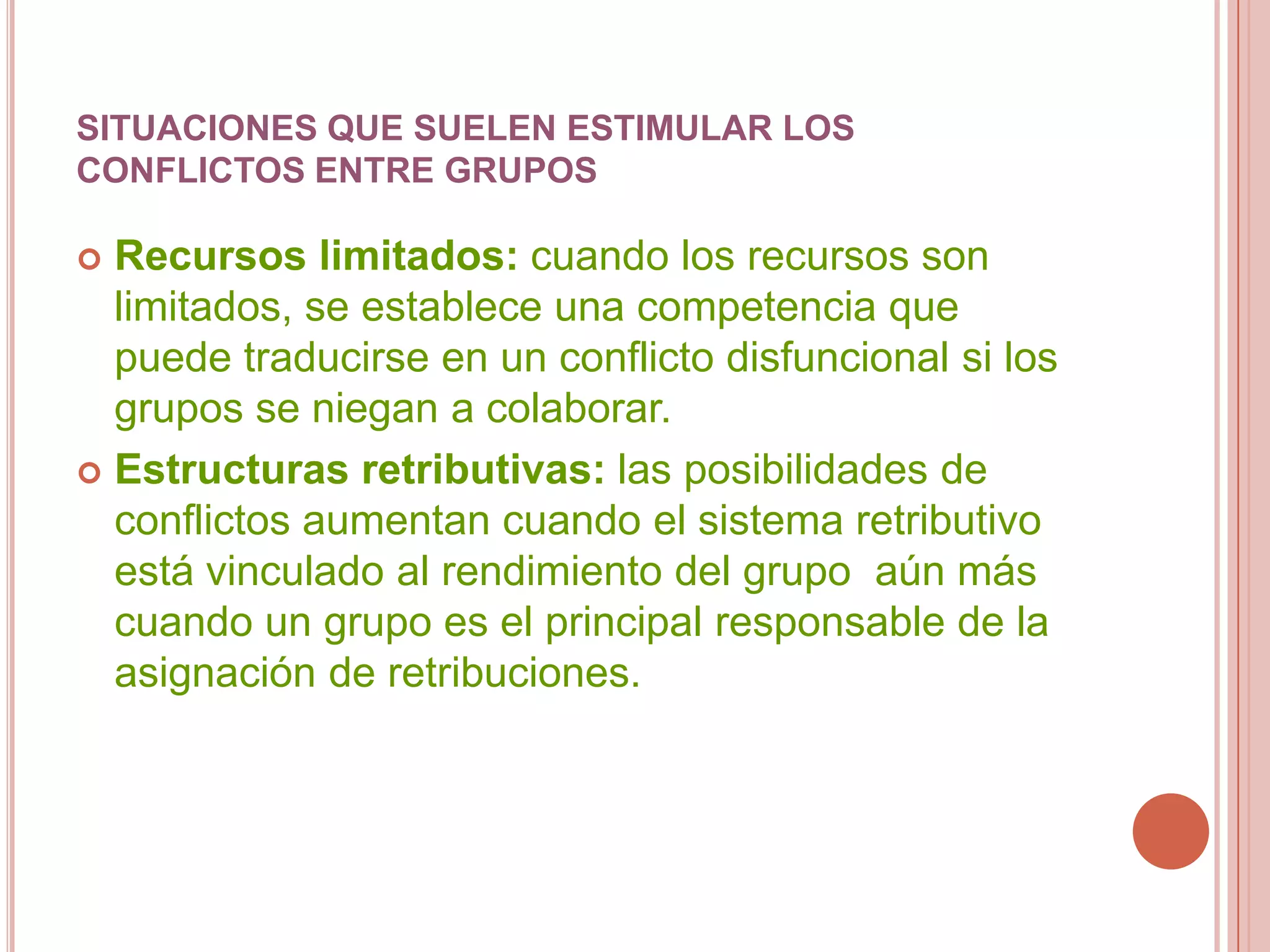 Conflicto y factores de grupo | PPTX