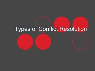 Types of Conflict Resolution 