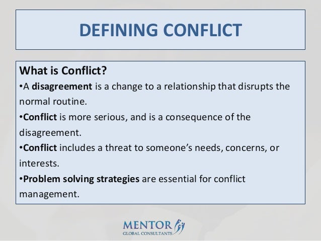 Conflict resolution
