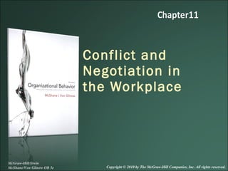 Conflict and Negotiation in the Workplace McGraw-Hill/Irwin McShane/Von Glinow OB 5e Copyright © 2010 by The McGraw-Hill Companies, Inc. All rights reserved. 