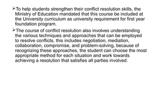 Conflict Resolution chapter One, Lesson One.pptx
