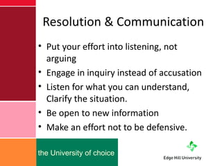 Conflict Resolution & Complaints Management | PPT