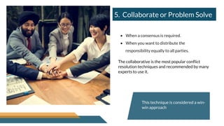 Conflict resolution techniques for the pmp certification exam | PPTX