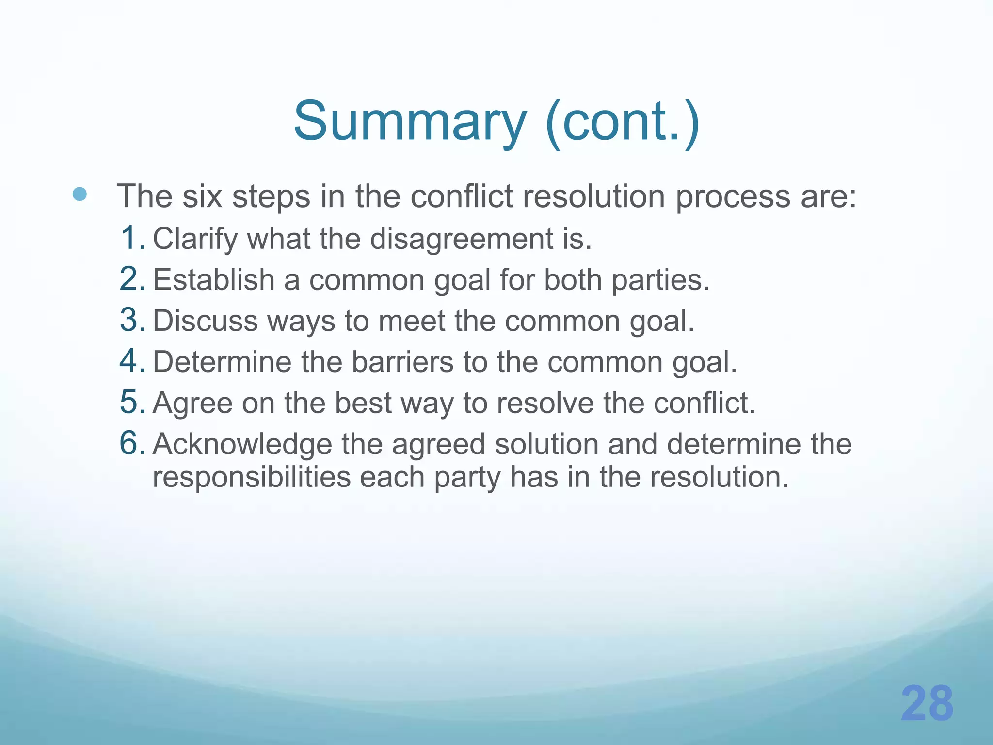 Conflict resolution training for supervisors | PPTX