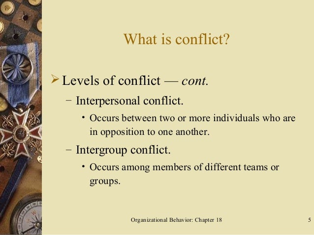 what are the levels of conflict