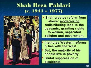 The Shah & His Wife,The Shah & His Wife,
Iranian elite/upper-
and intellectual
classes: very
pro-Western.
 