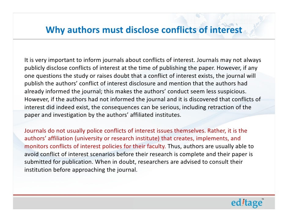 Conflicts of interest